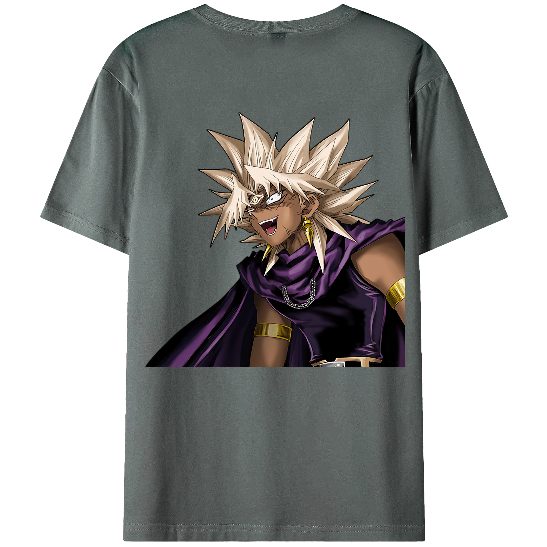 （画像用） 遊☆戯☆王 Yu-Gi-Oh! 綿100％ メンズ半袖Tシャツ（バックプリント） 通気性